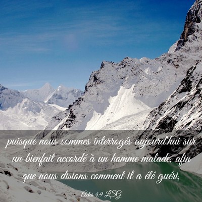 Picture 03 - Actes 4:9 LSG - puisque nous sommes interrogés aujourd'hui sur - Bible Verse Picture