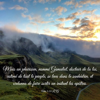 Picture 03 - Actes 5:34 LSG - Mais un pharisien, nommé Gamaliel, docteur de la - Bible Verse Picture
