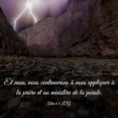 Picture 03 - Actes 6:4 LSG - Et nous, nous continuerons à nous appliquer à - Bible Verse Picture
