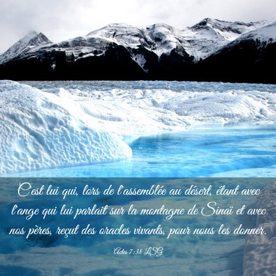 Picture 03 - Actes 7:38 LSG - C'est lui qui, lors de l'assemblée au désert, - Bible Verse Picture