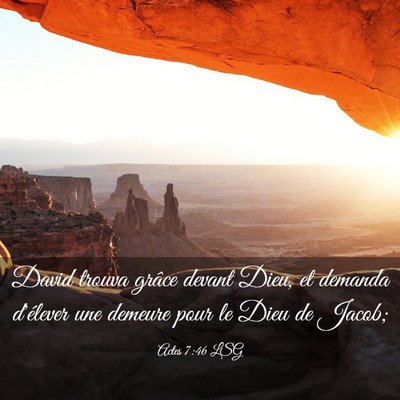 Picture 03 - Actes 7:46 LSG - David trouva grâce devant Dieu, et demanda - Bible Verse Picture