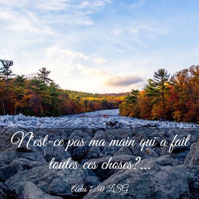 Picture 03 - Actes 7:50 LSG - N'est-ce pas ma main qui a fait toutes ces - Bible Verse Picture