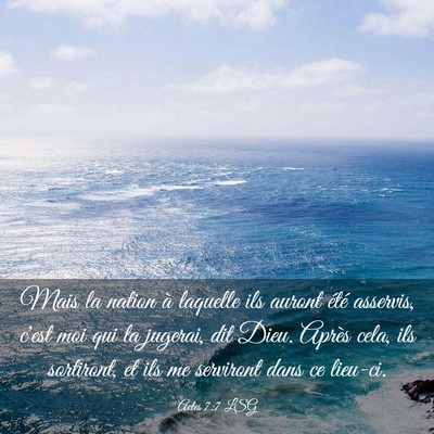 Picture 03 - Actes 7:7 LSG - Mais la nation à laquelle ils auront été - Bible Verse Picture