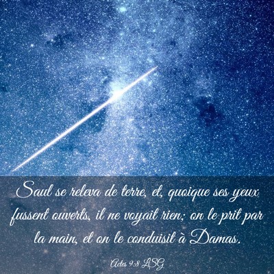 Picture 03 - Actes 9:8 LSG - Saul se releva de terre, et, quoique ses yeux - Bible Verse Picture