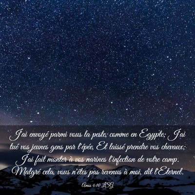 Picture 03 - Amos 4:10 LSG - J'ai envoyé parmi vous la peste, comme en - Bible Verse Picture
