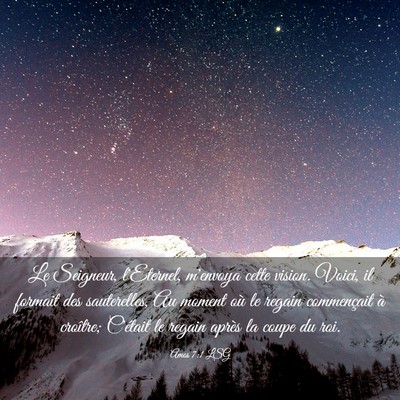 Picture 03 - Amos 7:1 LSG - Le Seigneur, l'Eternel, m'envoya cette vision. - Bible Verse Picture