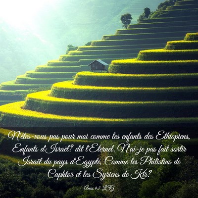 Picture 03 - Amos 9:7 LSG - N'êtes-vous pas pour moi comme les enfants des - Bible Verse Picture
