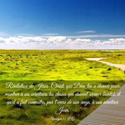 Picture 03 - Apocalypse 1:1 LSG - Révélation de Jésus-Christ, que Dieu lui a - Bible Verse Picture