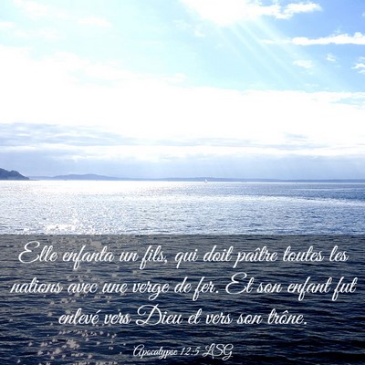 Picture 03 - Apocalypse 12:5 LSG - Elle enfanta un fils, qui doit paître toutes les - Bible Verse Picture