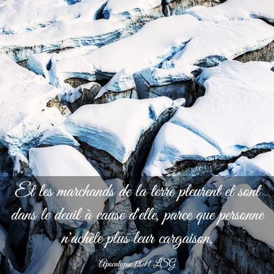 Picture 03 - Apocalypse 18:11 LSG - Et les marchands de la terre pleurent et sont - Bible Verse Picture