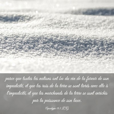 Picture 03 - Apocalypse 18:3 LSG - parce que toutes les nations ont bu du vin de la - Bible Verse Picture