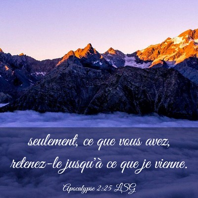 Picture 03 - Apocalypse 2:25 LSG - seulement, ce que vous avez, retenez-le jusqu'à - Bible Verse Picture