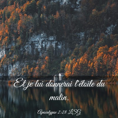 Picture 03 - Apocalypse 2:28 LSG - Et je lui donnerai l'étoile du - Bible Verse Picture