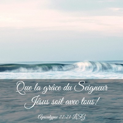 Picture 03 - Apocalypse 22:21 LSG - Que la grâce du Seigneur Jésus soit avec - Bible Verse Picture