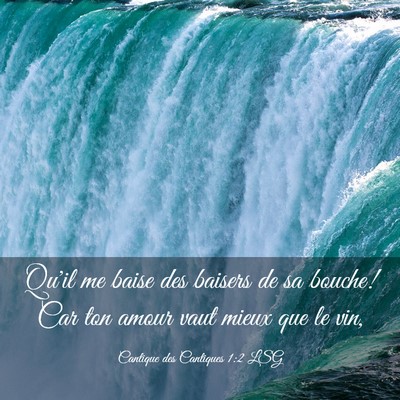 Picture 03 - Cantique des Cantiques 1:2 LSG - Qu'il me baise des baisers de sa bouche! Car ton - Bible Verse Picture