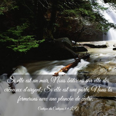 Picture 03 - Cantique des Cantiques 8:9 LSG - Si elle est un mur, Nous bâtirons sur elle des - Bible Verse Picture