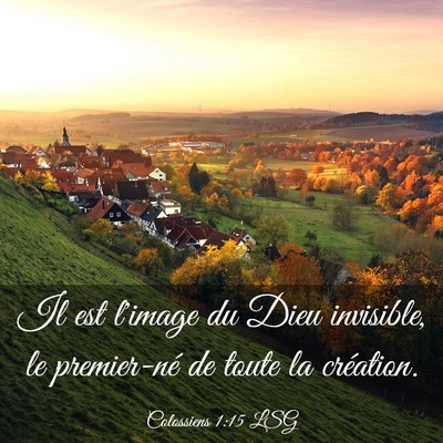 Picture 03 - Colossiens 1:15 LSG - Il est l'image du Dieu invisible, le premier-né - Bible Verse Picture