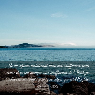 Picture 03 - Colossiens 1:24 LSG - Je me réjouis maintenant dans mes souffrances - Bible Verse Picture