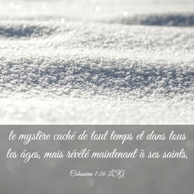 Picture 03 - Colossiens 1:26 LSG - le mystère caché de tout temps et dans tous les - Bible Verse Picture