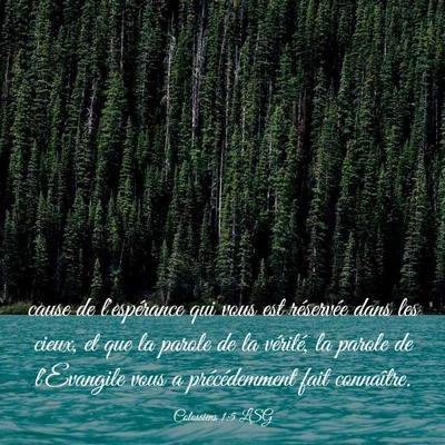 Picture 03 - Colossiens 1:5 LSG - cause de l'espérance qui vous est réservée - Bible Verse Picture