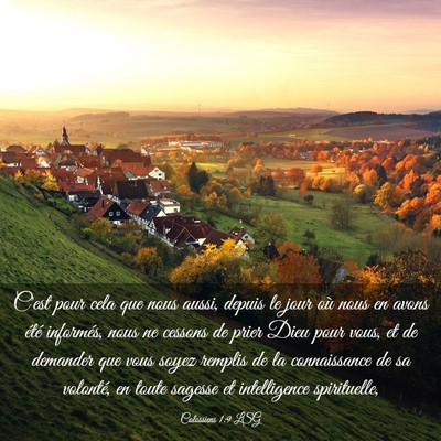 Picture 03 - Colossiens 1:9 LSG - C'est pour cela que nous aussi, depuis le jour - Bible Verse Picture