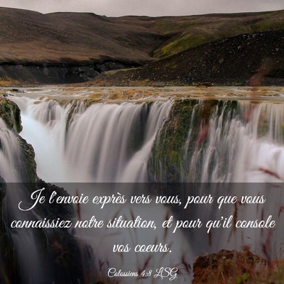 Picture 03 - Colossiens 4:8 LSG - Je l'envoie exprès vers vous, pour que vous - Bible Verse Picture