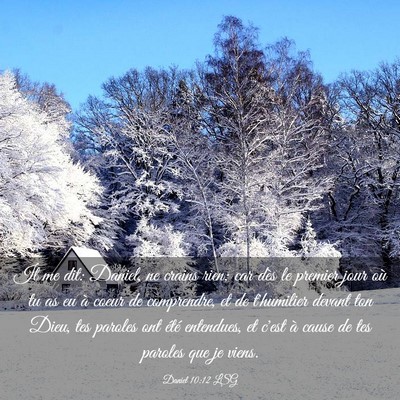 Picture 03 - Daniel 10:12 LSG - Il me dit: Daniel, ne crains rien; car dès le - Bible Verse Picture
