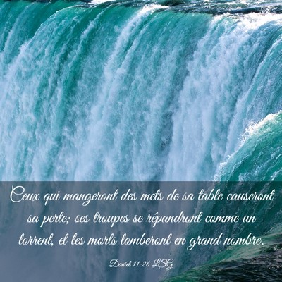 Picture 03 - Daniel 11:26 LSG - Ceux qui mangeront des mets de sa table causeront - Bible Verse Picture