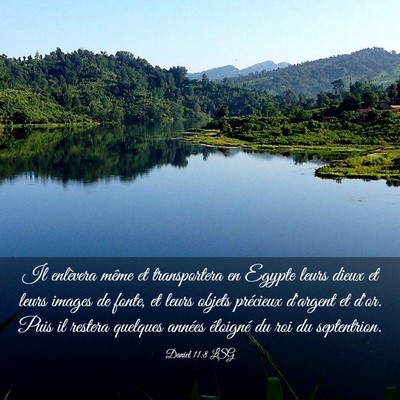 Picture 03 - Daniel 11:8 LSG - Il enlèvera même et transportera en Egypte - Bible Verse Picture
