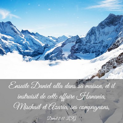 Picture 03 - Daniel 2:17 LSG - Ensuite Daniel alla dans sa maison, et il - Bible Verse Picture