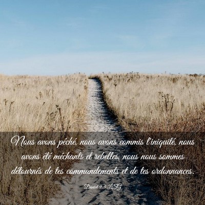 Picture 03 - Daniel 9:5 LSG - Nous avons péché, nous avons commis - Bible Verse Picture