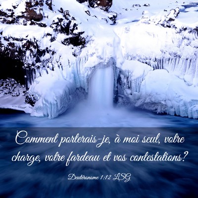 Picture 03 - Deutéronome 1:12 LSG - Comment porterais-je, à moi seul, votre charge, - Bible Verse Picture
