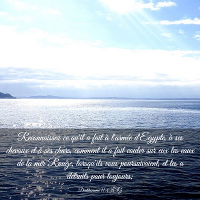Picture 03 - Deutéronome 11:4 LSG - Reconnaissez ce qu'il a fait à l'armée - Bible Verse Picture