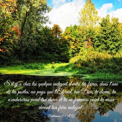 Picture 03 - Deutéronome 15:7 LSG - S'il y a chez toi quelque indigent d'entre tes - Bible Verse Picture