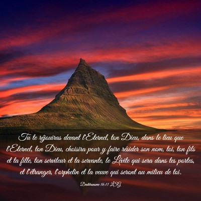 Picture 03 - Deutéronome 16:11 LSG - Tu te réjouiras devant l'Eternel, ton Dieu, dans - Bible Verse Picture