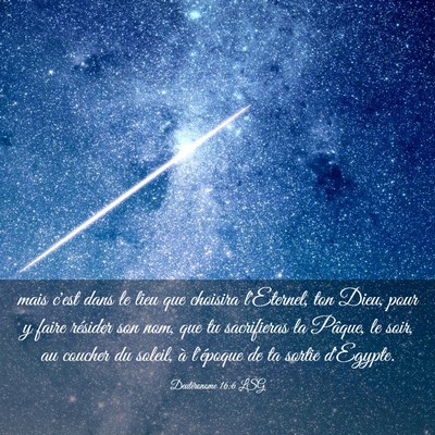 Picture 03 - Deutéronome 16:6 LSG - mais c'est dans le lieu que choisira l'Eternel, - Bible Verse Picture