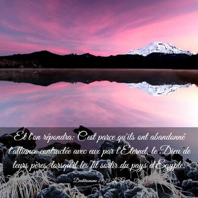 Picture 03 - Deutéronome 29:25 LSG - Et l'on répondra: C'est parce qu'ils ont - Bible Verse Picture