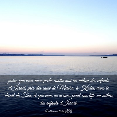 Picture 03 - Deutéronome 32:51 LSG - parce que vous avez péché contre moi au milieu - Bible Verse Picture
