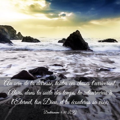 Picture 03 - Deutéronome 4:30 LSG - Au sein de ta détresse, toutes ces choses - Bible Verse Picture