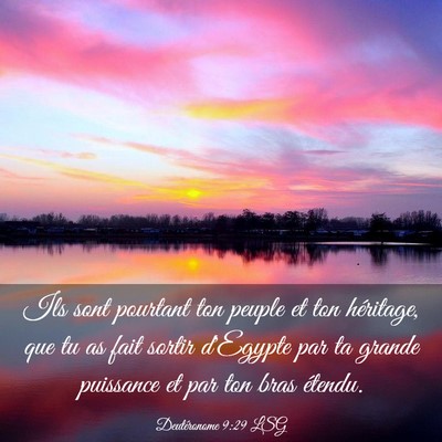 Picture 03 - Deutéronome 9:29 LSG - Ils sont pourtant ton peuple et ton héritage, - Bible Verse Picture