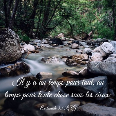 Picture 03 - Ecclésiaste 3:1 LSG - Il y a un temps pour tout, un temps pour toute - Bible Verse Picture