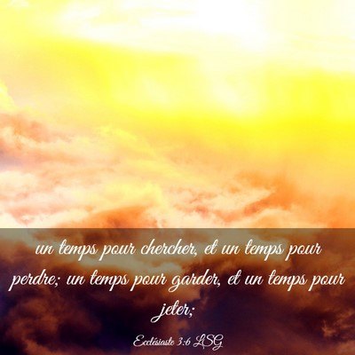 Picture 03 - Ecclésiaste 3:6 LSG - un temps pour chercher, et un temps pour perdre; - Bible Verse Picture