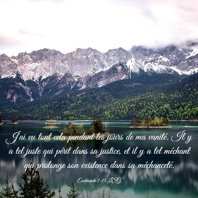 Picture 03 - Ecclésiaste 7:15 LSG - J'ai vu tout cela pendant les jours de ma - Bible Verse Picture