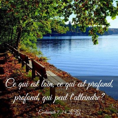 Picture 03 - Ecclésiaste 7:24 LSG - Ce qui est loin, ce qui est profond, profond, qui - Bible Verse Picture