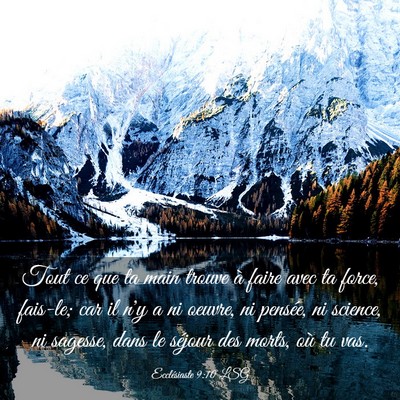 Picture 03 - Ecclésiaste 9:10 LSG - Tout ce que ta main trouve à faire avec ta - Bible Verse Picture