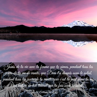Picture 03 - Ecclésiaste 9:9 LSG - Jouis de la vie avec la femme que tu aimes, - Bible Verse Picture