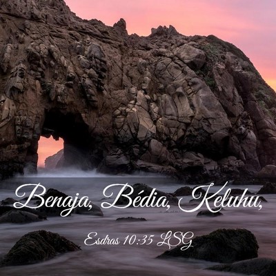 Picture 03 - Esdras 10:35 LSG - Benaja, Bédia, - Bible Verse Picture
