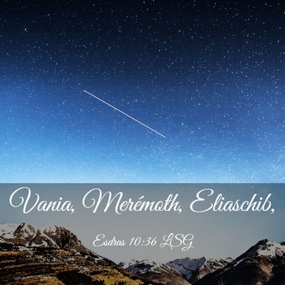 Picture 03 - Esdras 10:36 LSG - Vania, Merémoth, - Bible Verse Picture