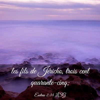 Picture 03 - Esdras 2:34 LSG - les fils de Jéricho, trois cent - Bible Verse Picture