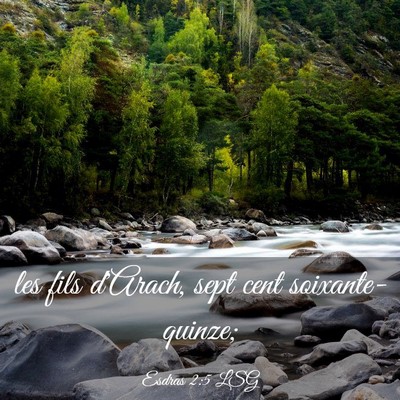 Picture 03 - Esdras 2:5 LSG - les fils d'Arach, sept cent - Bible Verse Picture